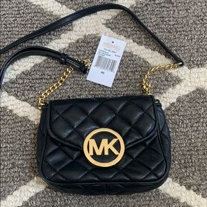 Michael Kors Fulton Quilt Crossbody Bag Black